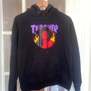 Thrasher Hoodie 3-eyed Devil Lady 💜🔥